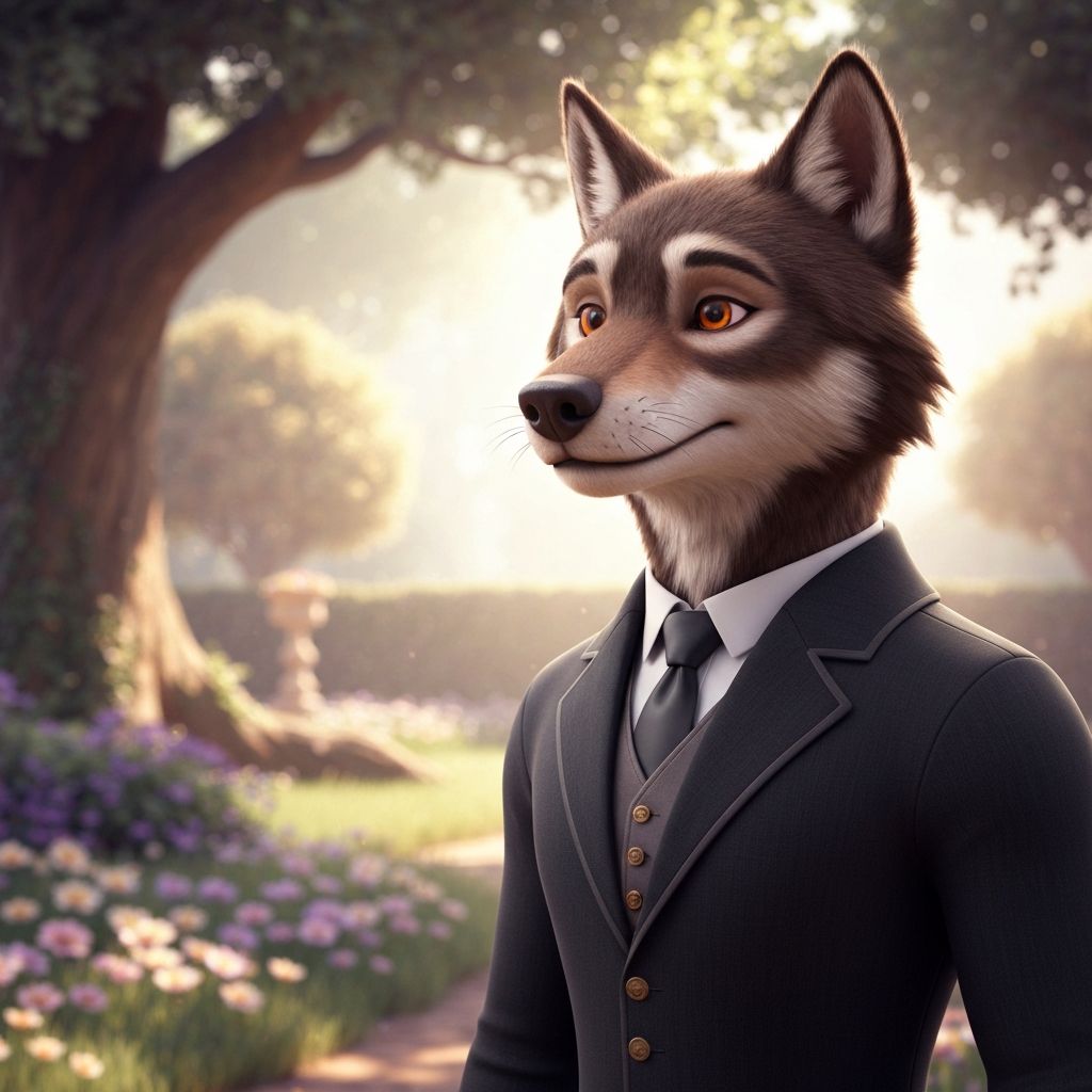 Alpha le loup accompagnant avec bienveillance