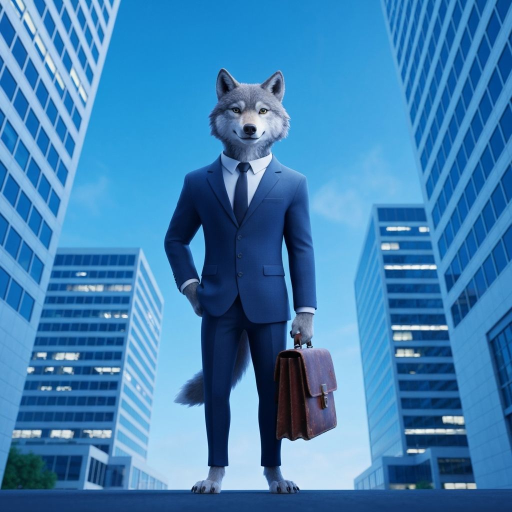 Alpha le loup professionnel protégeant votre entreprise